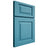 Shiloh Cabinetry Full Overlay Richmond White Oak Rift Cut Aqua Door