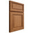 Shiloh Cabinetry Full Overlay Savannah Alder Plain Cut Caramel Door