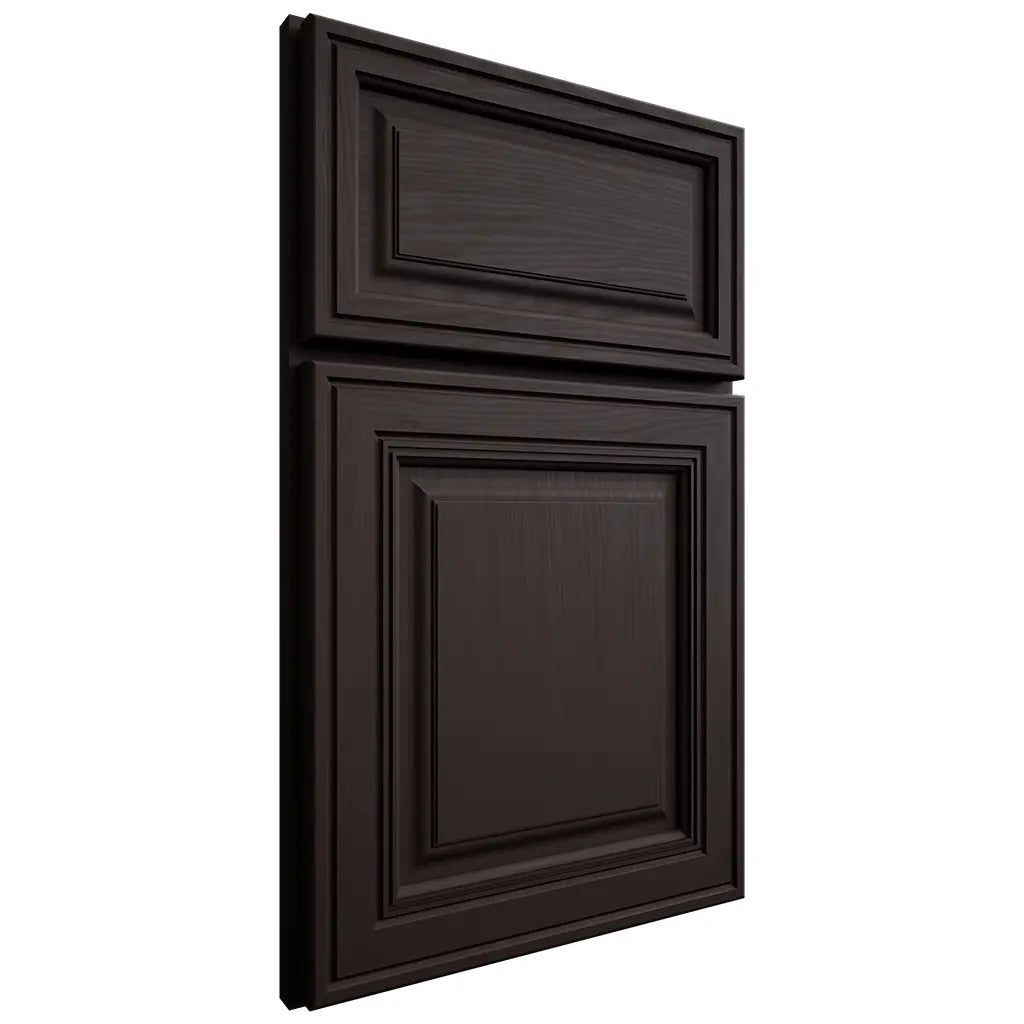 Shiloh Cabinetry Full Overlay Savannah Maple Plain Cut Espresso Door
