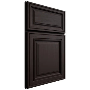Shiloh Cabinetry Full Overlay Savannah Maple Plain Cut Espresso Door