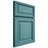 Shiloh Cabinetry Full Overlay Savannah Red Oak Plain Cut Aqua Door