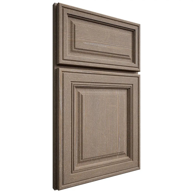 Shiloh Cabinetry Full Overlay Savannah White Oak Quarter Sawn Almond Door