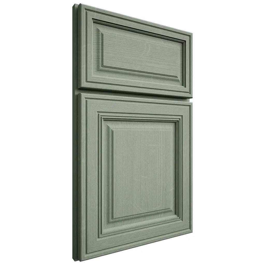 Shiloh Cabinetry Full Overlay Savannah White Oak Quarter Sawn Moss Door