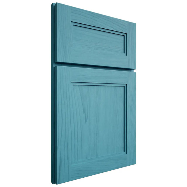 Shiloh Cabinetry Full Overlay Scottsdale Alder Plain Cut Aqua Door