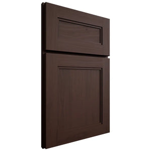 Shiloh Cabinetry Full Overlay Scottsdale Walnut Plain Cut Bison Door