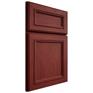 Shiloh Cabinetry Full Overlay Shelby Cherry Plain Cut Red Door
