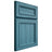 Shiloh Cabinetry Full Overlay Shelby Hickory Plain Cut Aqua Door