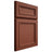 Shiloh Cabinetry Full Overlay Shelby Maple Plain Cut Cayenne Door