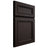 Shiloh Cabinetry Full Overlay Shelby Maple Plain Cut Espresso Door