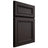 Shiloh Cabinetry Full Overlay Shelby Poplar Plain Cut Carbon Door