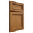Shiloh Cabinetry Full Overlay Shelby Red Oak Plain Cut Autumn Door