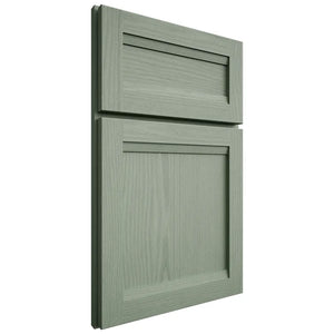 Shiloh Cabinetry Full Overlay Somerset White Oak Plain Cut Moss Door