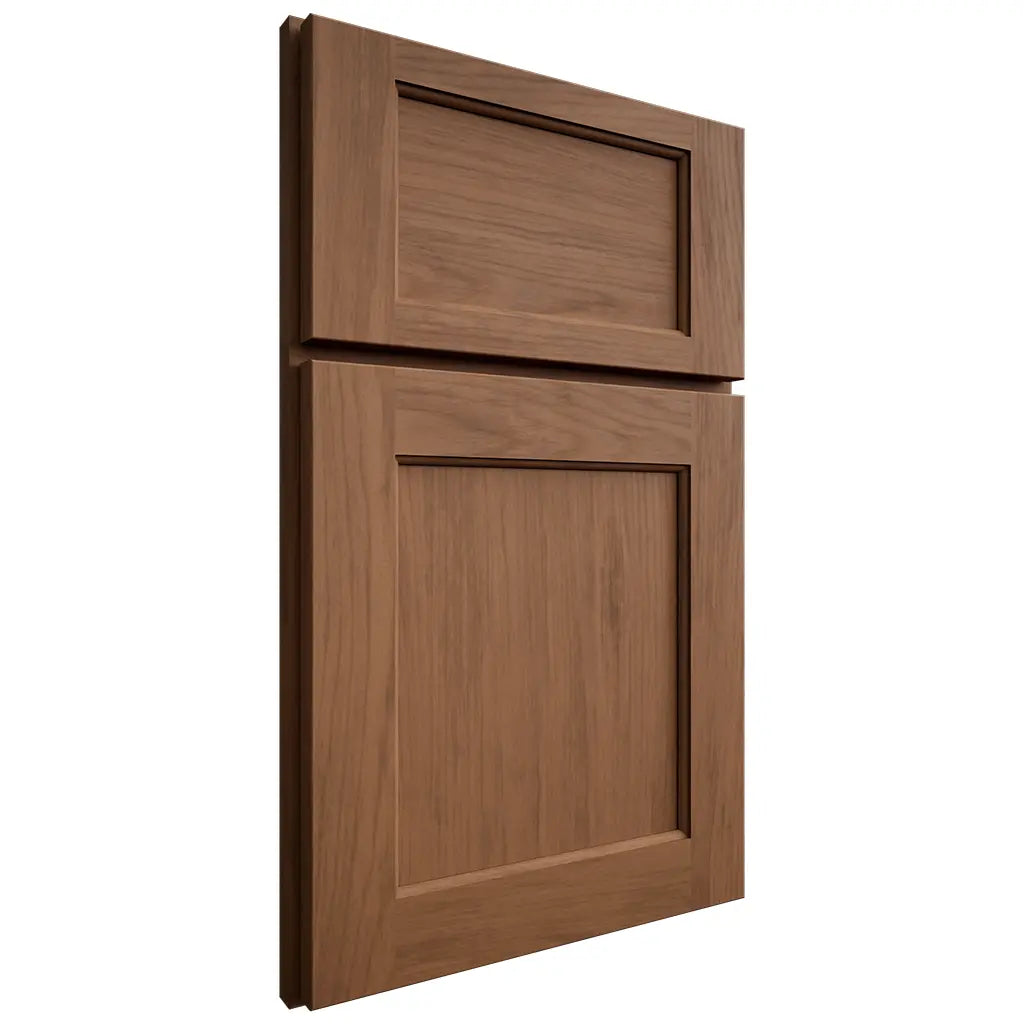 Shiloh Cabinetry Full Overlay Square Flat Alder Plain Cut Walnut Door
