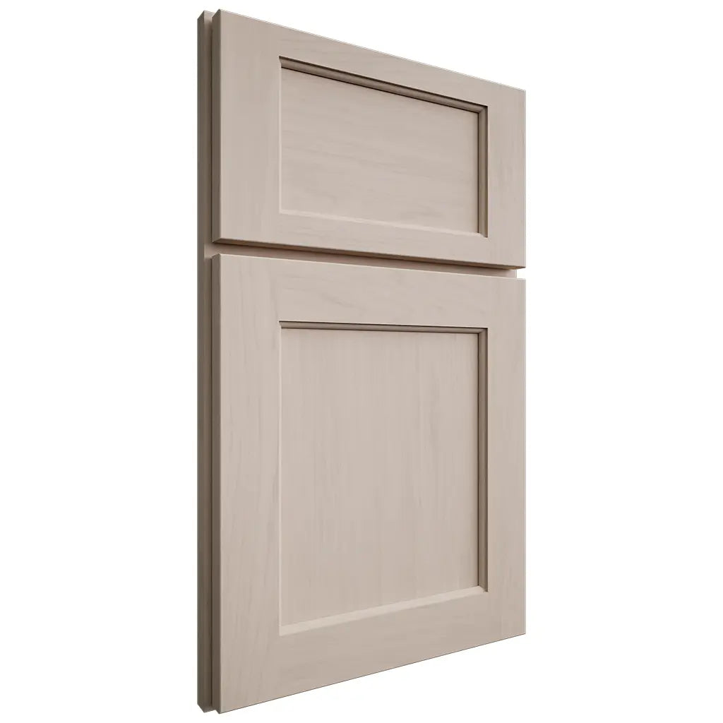 Shiloh Cabinetry Full Overlay Square Flat Alder Plain Cut White Sands Door