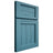 Shiloh Cabinetry Full Overlay Square Flat Hickory Plain Cut Aqua Door