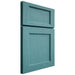 Shiloh Cabinetry Full Overlay Square Flat Red Oak Plain Cut Aqua Door