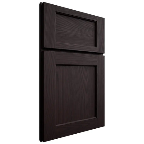 Shiloh Cabinetry Full Overlay Square Flat Red Oak Plain Cut Espresso Door