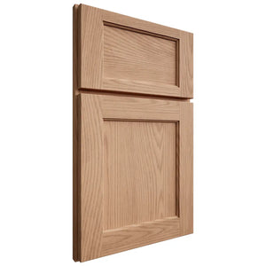 Shiloh Cabinetry Full Overlay Square Flat Red Oak Plain Cut Natural Door