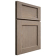Shiloh Cabinetry Full Overlay Square Flat White Oak Plain Cut Almond Door
