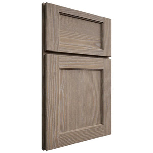 Shiloh Cabinetry Full Overlay Square Flat White Oak Plain Cut Almond Door