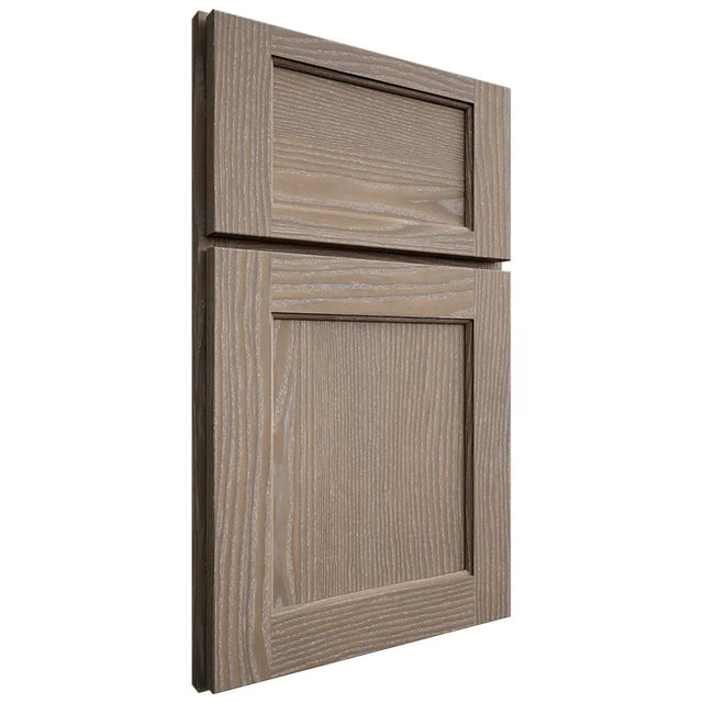 Shiloh Cabinetry Full Overlay Square Flat White Oak Plain Cut Almond Door