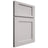 Shiloh Cabinetry Full Overlay Square Flat White Oak Plain Cut Cotton Door
