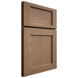 Shiloh Cabinetry Full Overlay Square Flat White Oak Plain Cut Medium Door