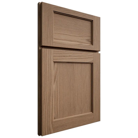 Shiloh Cabinetry Full Overlay Square Flat White Oak Plain Cut Medium Door