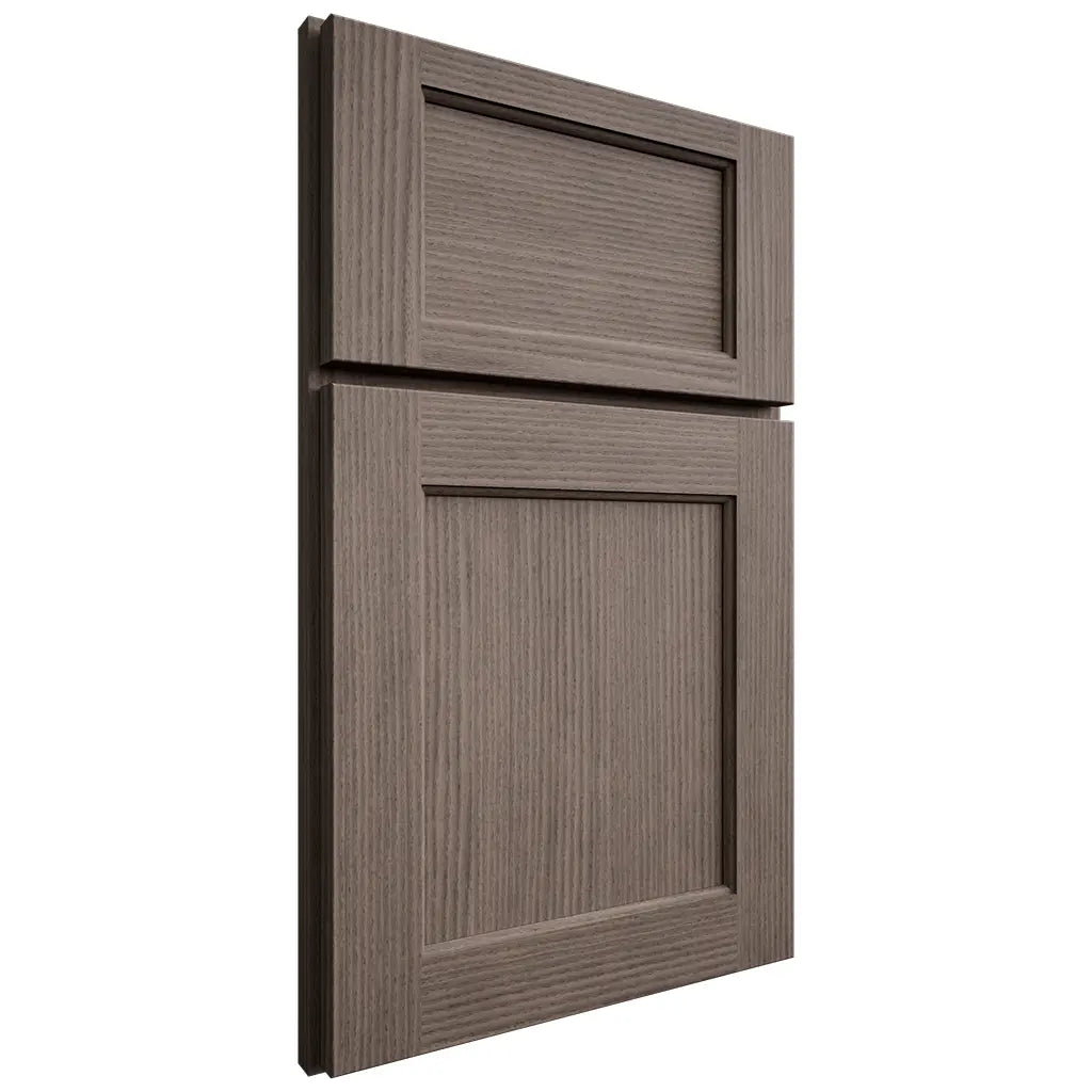 Shiloh Cabinetry Full Overlay Square Flat White Oak Rift Cut Clay Door
