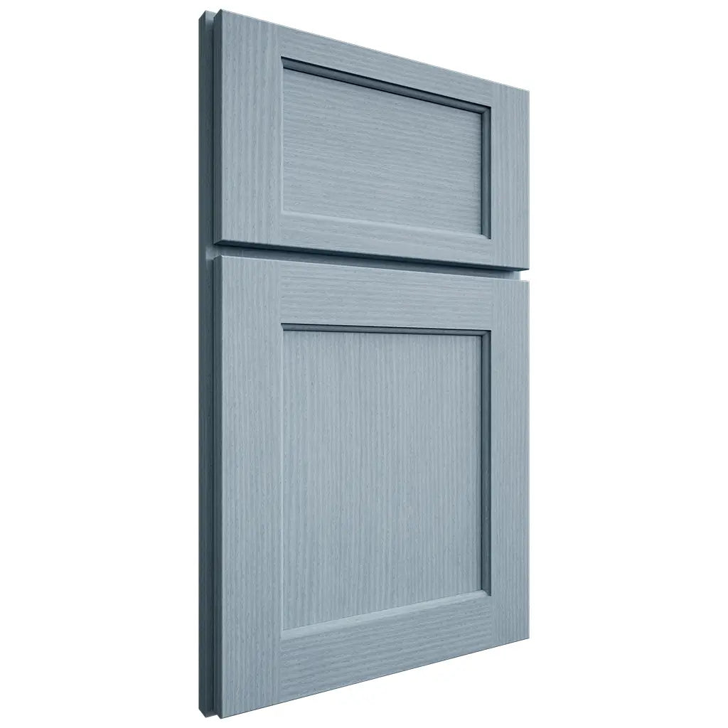 Shiloh Cabinetry Full Overlay Square Flat White Oak Rift Cut Sky Door