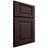 Shiloh Cabinetry Full Overlay Square Raised Alder Plain Cut Bistre Door