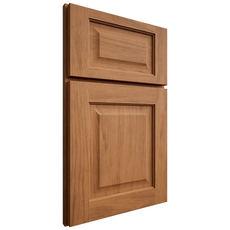 Shiloh Cabinetry Full Overlay Square Raised Alder Plain Cut Caramel Door
