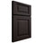 Shiloh Cabinetry Full Overlay Square Raised Alder Plain Cut Espresso Door