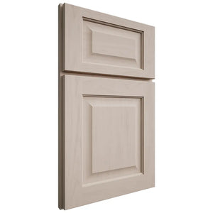 Shiloh Cabinetry Full Overlay Square Raised Alder Plain Cut White Sands Door