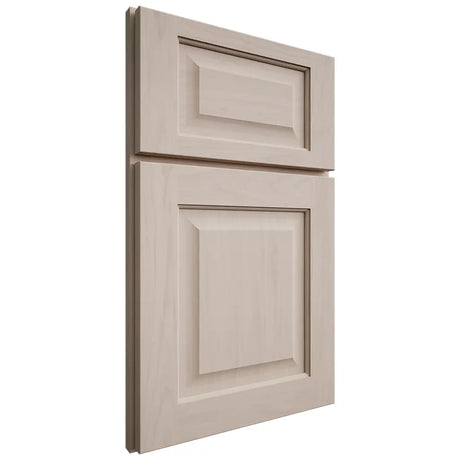 Shiloh Cabinetry Full Overlay Square Raised Alder Plain Cut White Sands Door