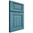 Shiloh Cabinetry Full Overlay Square Raised Hickory Plain Cut Aqua Door