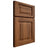 Shiloh Cabinetry Full Overlay Square Raised Hickory Plain Cut Burnt Sugar Door
