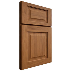 Shiloh Cabinetry Full Overlay Square Raised Hickory Plain Cut Chestnut Door