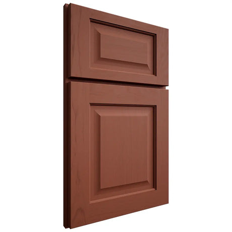 Shiloh Cabinetry Full Overlay Square Raised Maple Plain Cut Cayenne Door