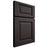 Shiloh Cabinetry Full Overlay Square Raised Poplar Plain Cut Carbon Door