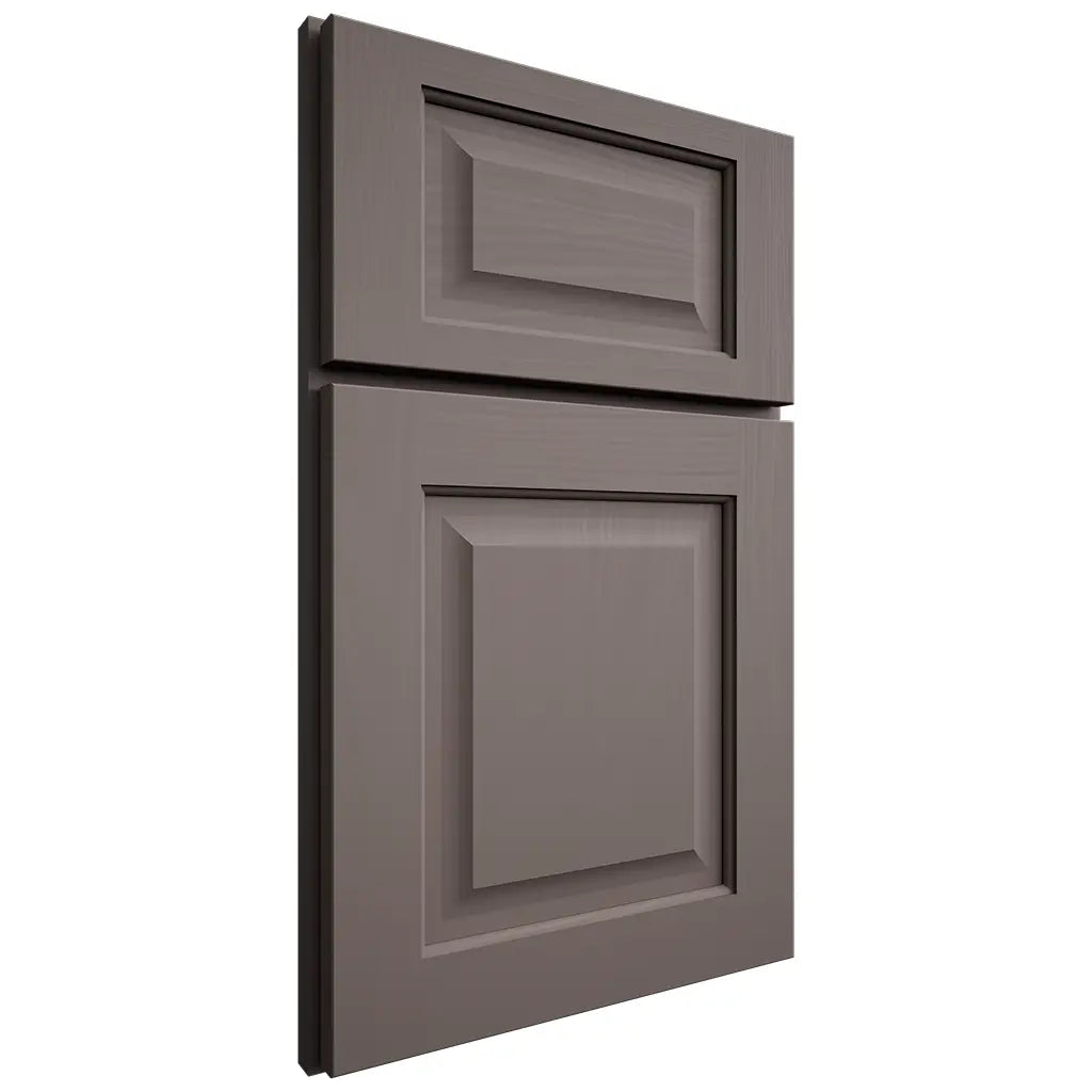 Shiloh Cabinetry Full Overlay Square Raised Poplar Plain Cut Heatherstone Door