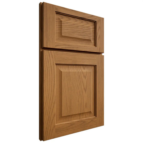 Shiloh Cabinetry Full Overlay Square Raised Red Oak Plain Cut Autumn Door