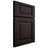 Shiloh Cabinetry Full Overlay Square Raised Red Oak Plain Cut Espresso Door