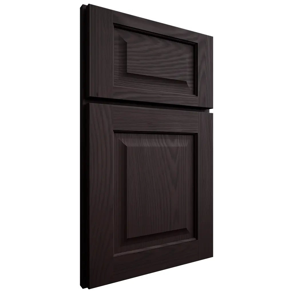 Shiloh Cabinetry Full Overlay Square Raised Red Oak Plain Cut Espresso Door
