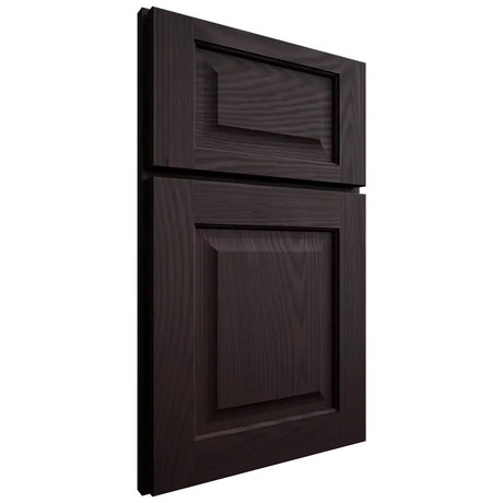 Shiloh Cabinetry Full Overlay Square Raised Red Oak Plain Cut Espresso Door