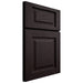 Shiloh Cabinetry Full Overlay Square Raised Red Oak Plain Cut Espresso Door