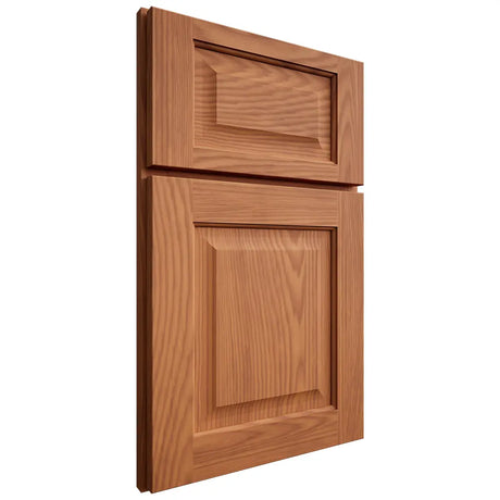 Shiloh Cabinetry Full Overlay Square Raised Red Oak Plain Cut Harvest Door
