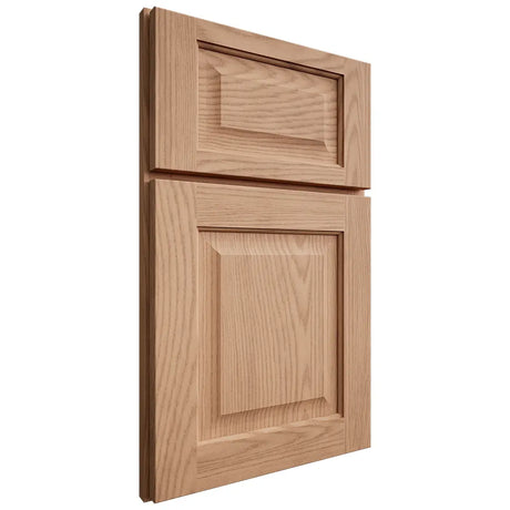 Shiloh Cabinetry Full Overlay Square Raised Red Oak Plain Cut Natural Door