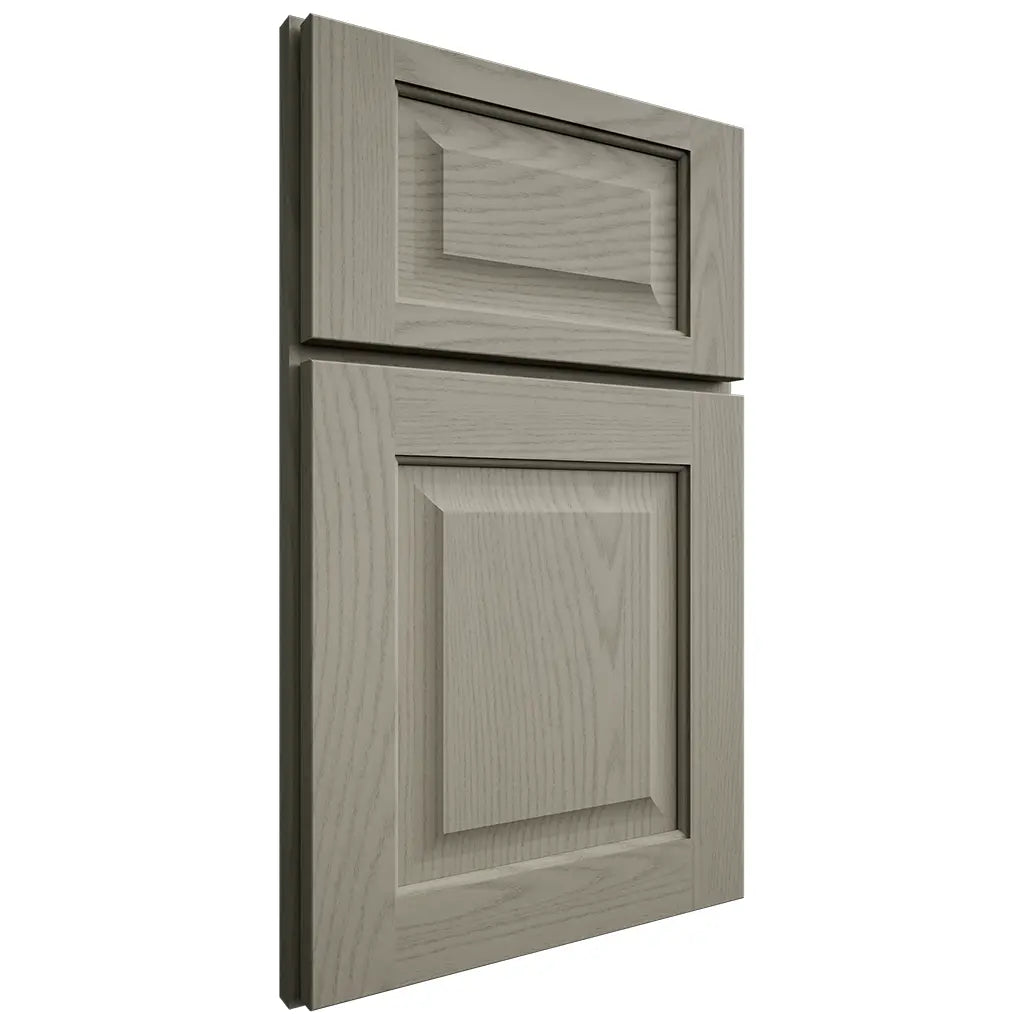 Shiloh Cabinetry Full Overlay Square Raised Red Oak Plain Cut Thyme Door