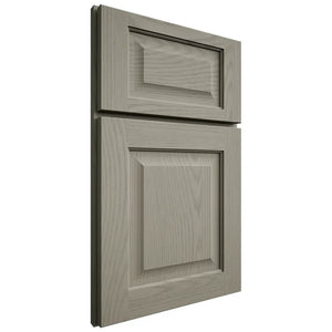 Shiloh Cabinetry Full Overlay Square Raised Red Oak Plain Cut Thyme Door